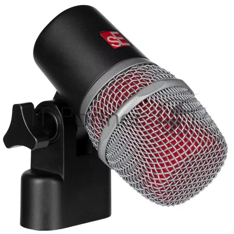 Микрофон динамический sE Electronics V BEAT инструментальный, для малых барабанов и томов, 30 Гц 19 кГц, суперкардиоида, комплектация: резьбовой адаптер, чехол на молнии, ветрозащита, гайка с накаткой для надежной фиксации микрофона