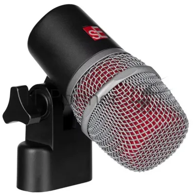 Микрофон динамический sE Electronics V BEAT инструментальный, для малых барабанов и томов, 30 Гц 19 кГц, суперкардиоида, комплектация: резьбовой адаптер, чехол на молнии, ветрозащита, гайка с накаткой для надежной фиксации микрофона
