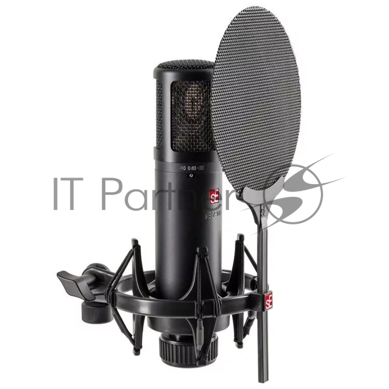 Микрофон конденсаторный sE Electronics SE 2300 20 Гц - 20 кГц, кардиоида, восьмерка, всенаправленная, комплектация: металлический поп-фильтр, держатель типа паук, резьбовой переходник на микрофонную стойку