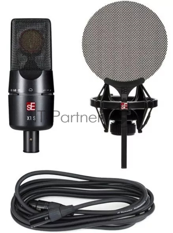 Микрофон конденсаторный sE Electronics X1 S VOCAL PACK 20 Гц 20 кГц, кардиоида, комплектация: металлический поп-фильтр, держатель типа паук, 3-х метровый микрофонный кабель