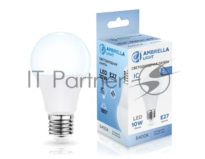 Лампа светодиодная 601006 LED A60 10W IC E27 6400K 175-265V