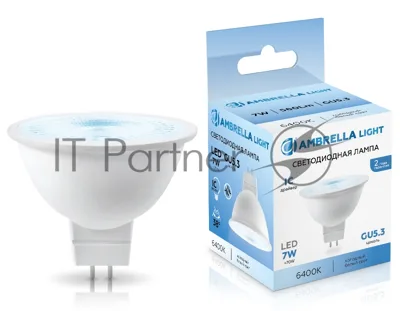 Лампа светодиодная	Ambrella light 170716 LED MR16 7W IC GU5.3 6400K 175-265V 38°