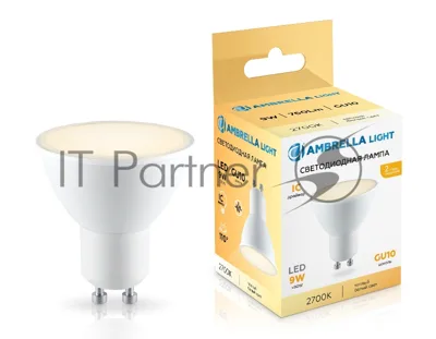 Лампа светодиодная Ambrella light 180903 LED MR16 9W IC GU10 2700K 175-265V