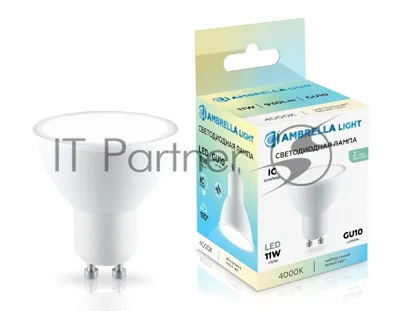 Лампа светодиодная	Ambrella light 181104 LED MR16 11W IC GU10 4000K 175-265V