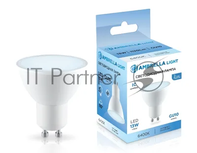 Лампа светодиодная	Ambrella light 181306 LED MR16 13W IC GU10 6400K 175-265V