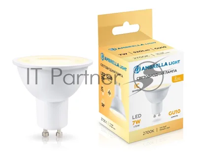 Лампа светодиодная	Ambrella light 190713 LED MR16 7W IC GU10 2700K 175-265V 38°