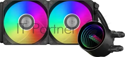 Система жидкостного охлаждения PCCOOLER DA240 V2, 240 мм, 2x120 мм, ARGB, 270 Вт