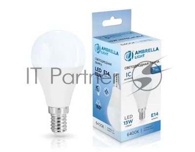 Лампа светодиодная	451316 LED P45 13W IC E14 6400K 175-265V