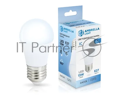Лампа светодиодная	451306 LED G45 13W IC E27 6400K 175-265V