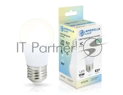 Лампа светодиодная 451304 LED G45 13W IC E27 4000K 175-265V