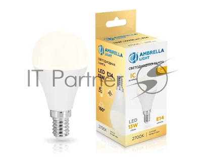 Лампа светодиодная	451313 LED P45 13W IC E14 2700K 175-265V