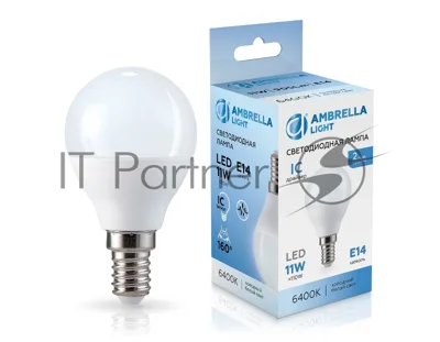 Лампа светодиодная	451116 LED P45 11W IC E14 6400K 175-265V