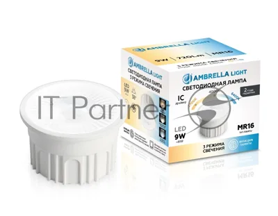 Лампа светодиодная 212601 LED MR16-PR 9W IC 220-240V 38° 6400K 4000K 2700K CCT Memory