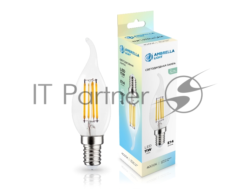 Лампа светодиодная 351124 Filament LED CF35 11W E14 4000K 220-240V