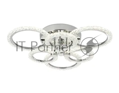 Потолочный светодиодный светильник FA414/3+3 CH хром 90W 580*540*120 (ПДУ РАДИО 2.4)