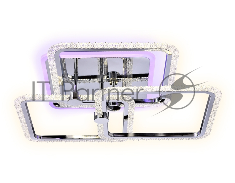 Потолочный светодиодный светильник FA536/3 CH хром 118W 510*510*150 (ПДУ РАДИО 2.4G)