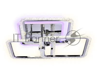 Потолочный светодиодный светильник FA536/3 CH хром 118W 510*510*150 (ПДУ РАДИО 2.4G)