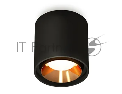 Светильник Ambrella Light XS7723004 SBK/PYG черный песок/золото желтое полированное MR16 GU5.3 (C7723, N7034)