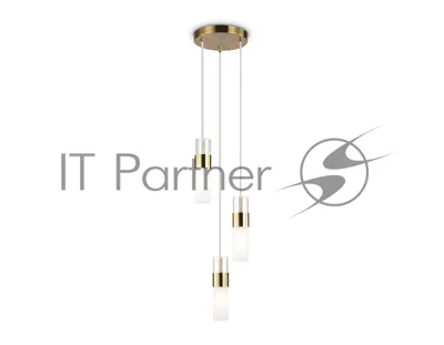 Подвесной светильник LH55112/3 BS/FR/TI латунь/белый матовый/янтарь E14*3 max 40W D220*1200