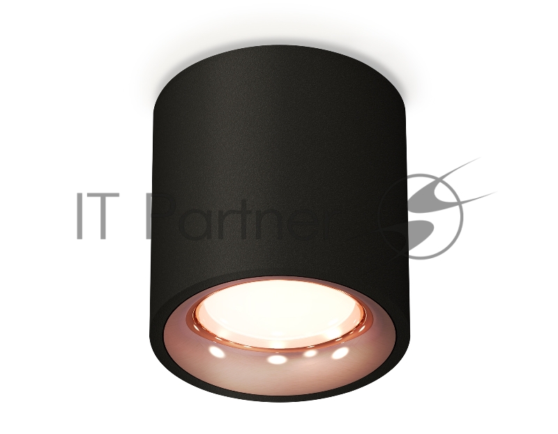 Светильник Ambrella Light XS7532025 SBK/PPG черный песок/золото розовое полированное MR16 GU5.3 (C7532, N7015)
