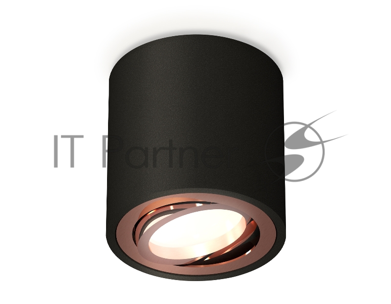 Светильник Ambrella Light XS7532005 SBK/PPG черный песок/золото розовое полированное MR16 GU5.3 (C7532, N7005)