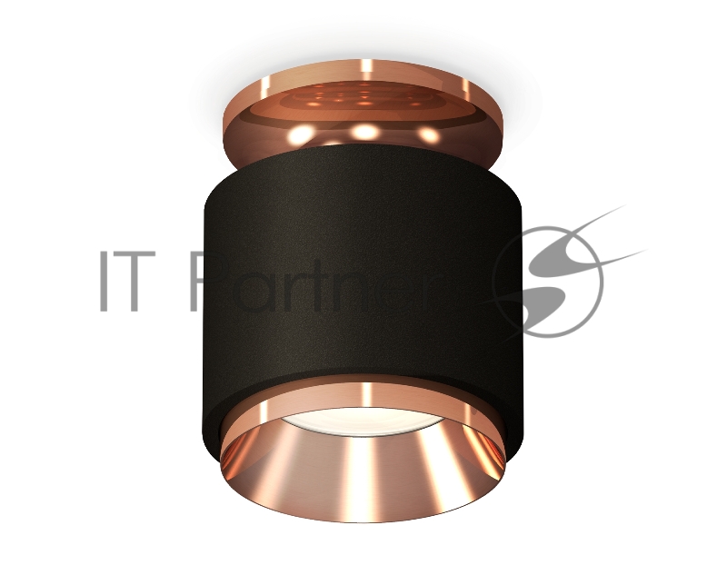 Светильник Ambrella Light XS7511140 SBK/PPG черный песок/золото розовое полированное MR16 GU5.3 (N7930, C7511, N7035)