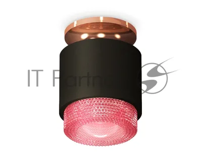 Светильник Ambrella Light XS7511142 SBK/PPG/PI черный песок/золото розовое полированное/розовый MR16 GU5.3 (N7930,C7511,N7193)