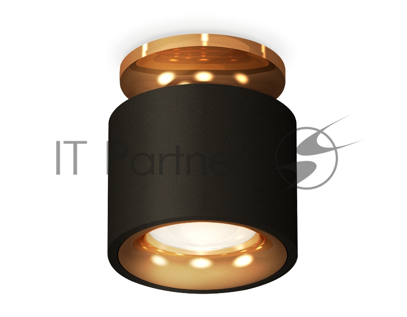 Светильник Ambrella Light XS7511121 SBK/PYG черный песок/золото желтое полированное MR16 GU5.3 (N7929, C7511, N7014)