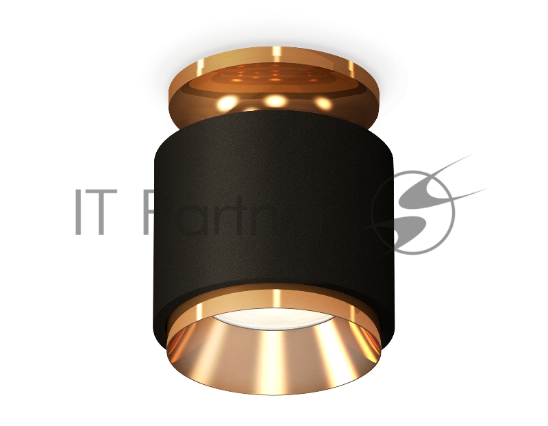 Светильник Ambrella Light XS7511120 SBK/PYG черный песок/золото желтое полированное MR16 GU5.3 (N7929, C7511, N7034)