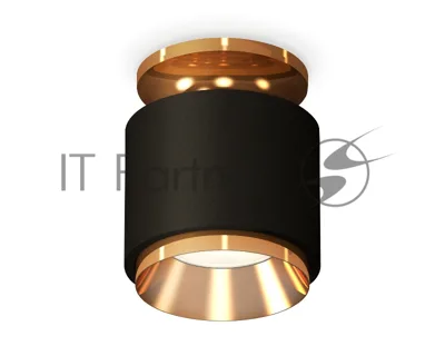 Светильник Ambrella Light XS7511120 SBK/PYG черный песок/золото желтое полированное MR16 GU5.3 (N7929, C7511, N7034)