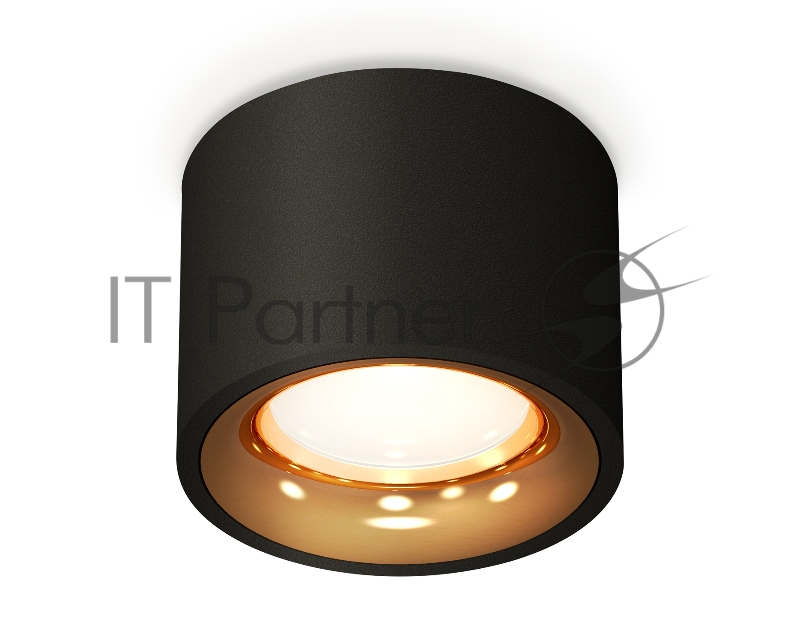 Светильник Ambrella Light XS7511024 SBK/PYG черный песок/золото желтое полированное MR16 GU5.3 (C7511, N7014)