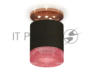 Светильник Ambrella Light XS7402123 SBK/PPG черный песок/золото розовое полированное MR16 GU5.3 (N7930, C7402, N7193)
