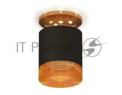 Светильник Ambrella Light XS7402103 SBK/PYG/CF черный песок/золото желтое полированное/кофе MR16 GU5.3 (N7929, C7402, N7195)