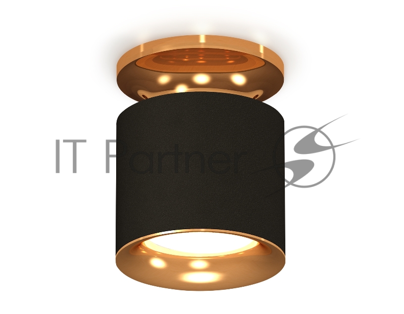 Светильник Ambrella Light XS7402102 SBK/PYG черный песок/золото желтое полированное MR16 GU5.3 (N7929, C7402, N7014)