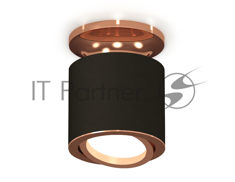 Светильник Ambrella Light XS7402120 SBK/PPG черный песок/золото розовое полированное MR16 GU5.3 (N7930, C7402, N7005)