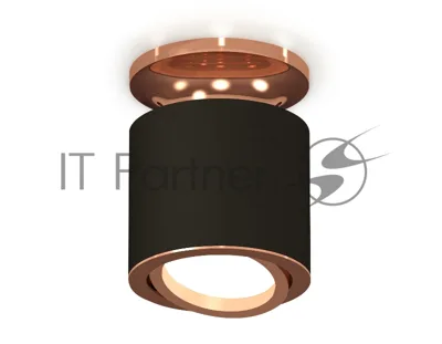 Светильник Ambrella Light XS7402120 SBK/PPG черный песок/золото розовое полированное MR16 GU5.3 (N7930, C7402, N7005)