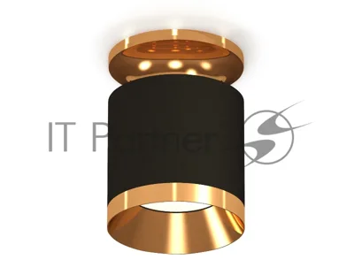 Светильник Ambrella Light XS7402101 SBK/PYG черный песок/золото желтое полированное MR16 GU5.3 (N7929, C7402, N7034)