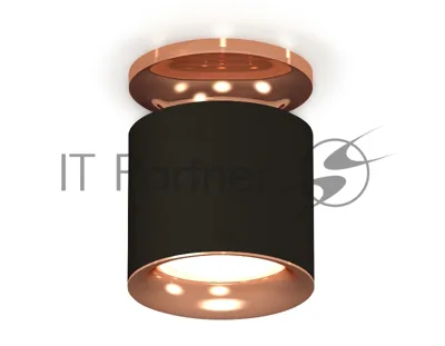Светильник Ambrella Light XS7402122 SBK/PPG черный песок/золото розовое полированное MR16 GU5.3 (N7930, C7402, N7015)