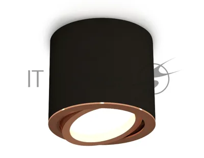 Светильник Ambrella Light XS7402004 SBK/PPG черный песок/золото розовое полированное MR16 GU5.3 (C7402, N7005)