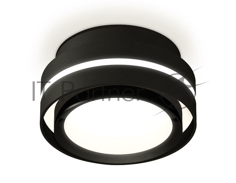 Светильник Ambrella Light XS8414001 SBK/PBK черный песок/черный полированный GX53 (C8414, N8113)