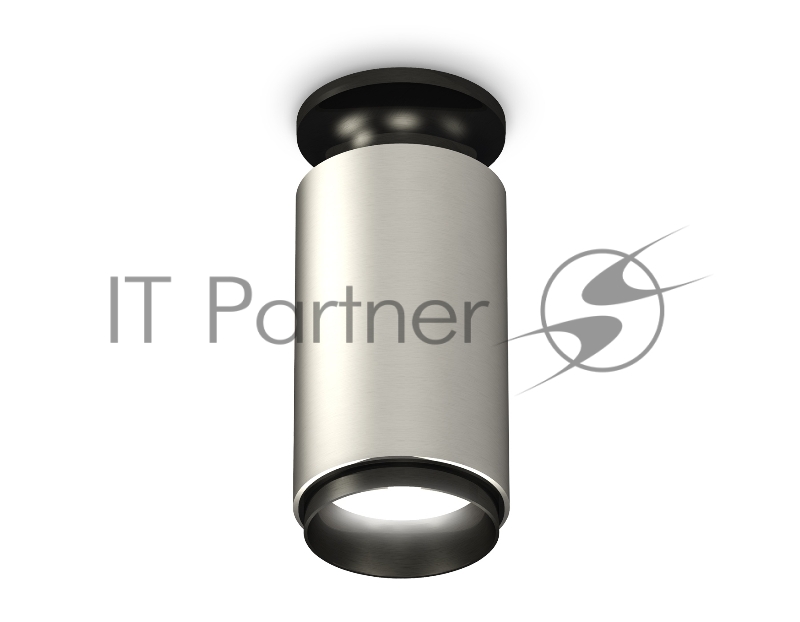 Светильник Ambrella Light XS6324100 SSL/PBK серебро песок/черный полированный MR16 GU5.3 (N6902, C6324, N6121)