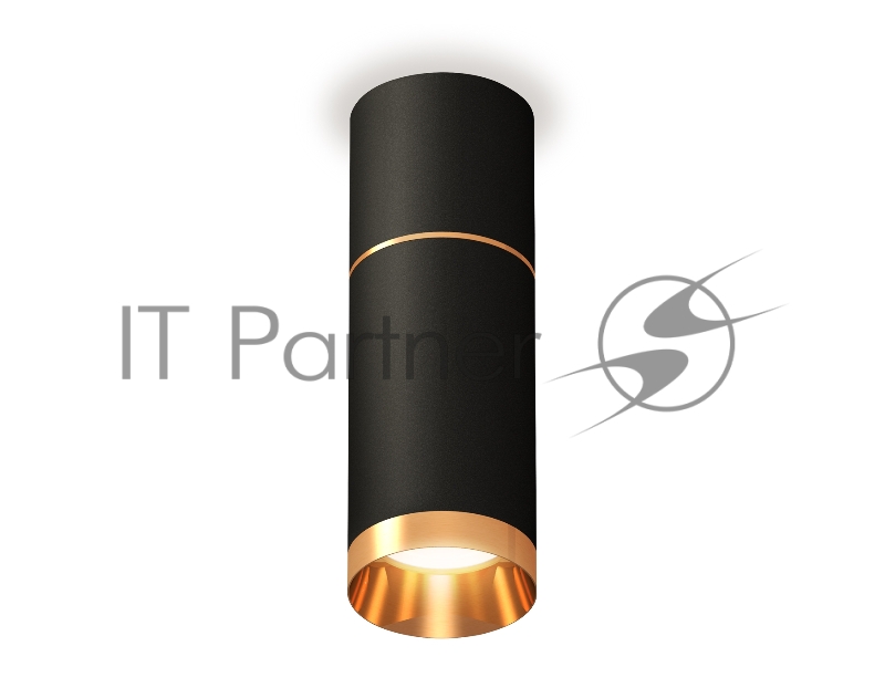 Светильник Ambrella Light XS6323062 SBK/PYG черный песок/золото желтое полированное MR16 GU5.3 (C6302, A2062, C6323, N6134)