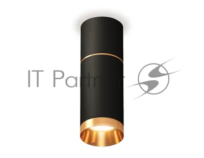 Светильник Ambrella Light XS6323062 SBK/PYG черный песок/золото желтое полированное MR16 GU5.3 (C6302, A2062, C6323, N6134)