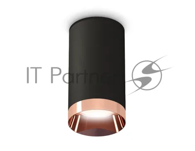 Светильник Ambrella Light XS6323025 SBK/PPG черный песок/золото розовое полированное MR16 GU5.3 (C6323, N6135)