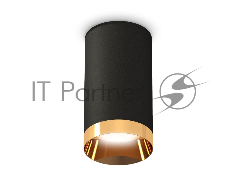 Светильник Ambrella Light XS6323024 SBK/PYG черный песок/золото желтое полированное MR16 GU5.3 (C6323, N6134)