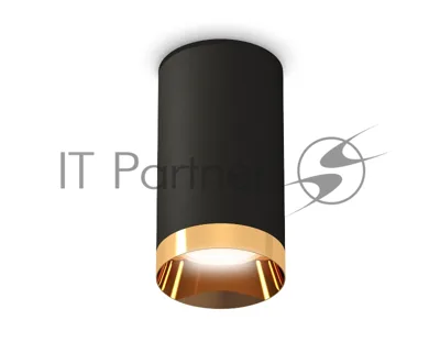 Светильник Ambrella Light XS6323024 SBK/PYG черный песок/золото желтое полированное MR16 GU5.3 (C6323, N6134)