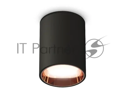 Светильник Ambrella Light XS6313024 SBK/PPG черный песок/золото розовое полированное MR16 GU5.3 (C6313, N6114)