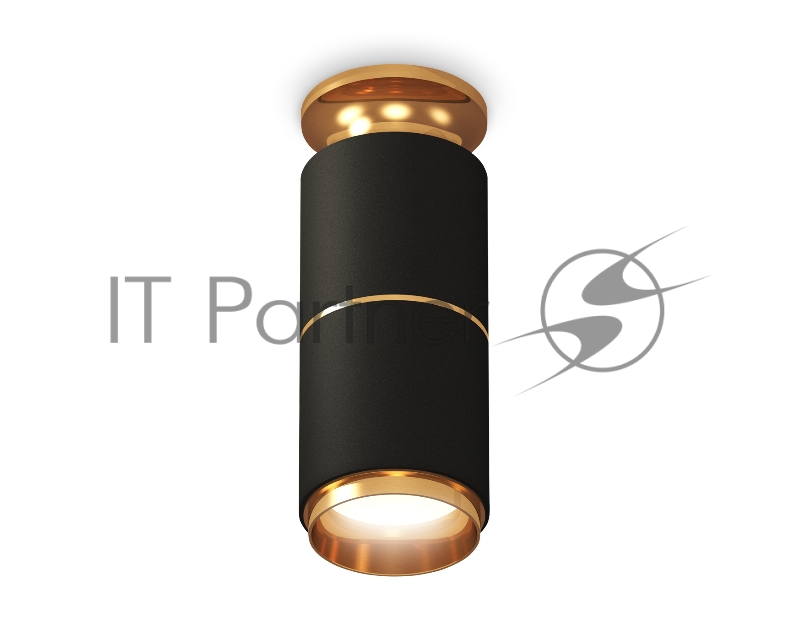 Светильник Ambrella Light XS6302240 SBK/PYG черный песок/золото желтое полированное MR16 GU5.3 (N6905, C6302, A2062, N6124)