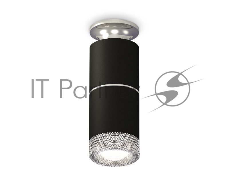 Светильник Ambrella Light XS6302222 SBK/PSL/CL черный песок/серебро полированное/прозрачный MR16 GU5.3