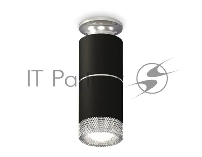 Светильник Ambrella Light XS6302222 SBK/PSL/CL черный песок/серебро полированное/прозрачный MR16 GU5.3